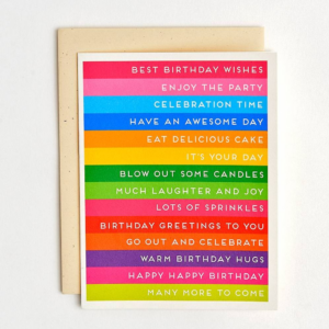 Birthday Stripes Greeting Card