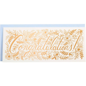 Copper Foil Congratulations Card
