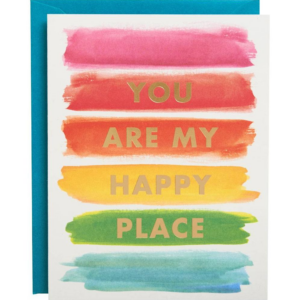 619433715.png Rainbow Happy Place Foil Greeting Card