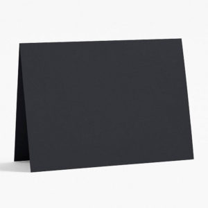 A6 Black Folded Cards
