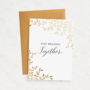 Belong Together Gold Foil Wedding Card