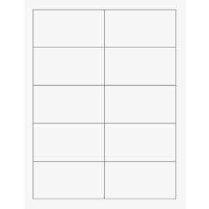 Pure White Printable Business Cards