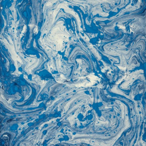Blue on Natural Marble Handmade Paper