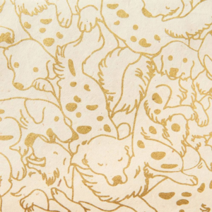 619435109.png Golden Retrievers on Cream Handmade Paper