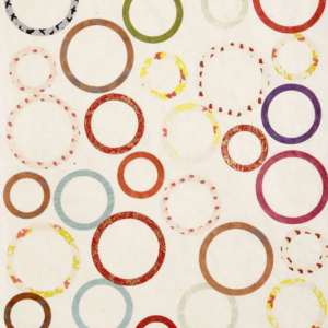 Lokta Quilted Circles on Natural Handmade Paper