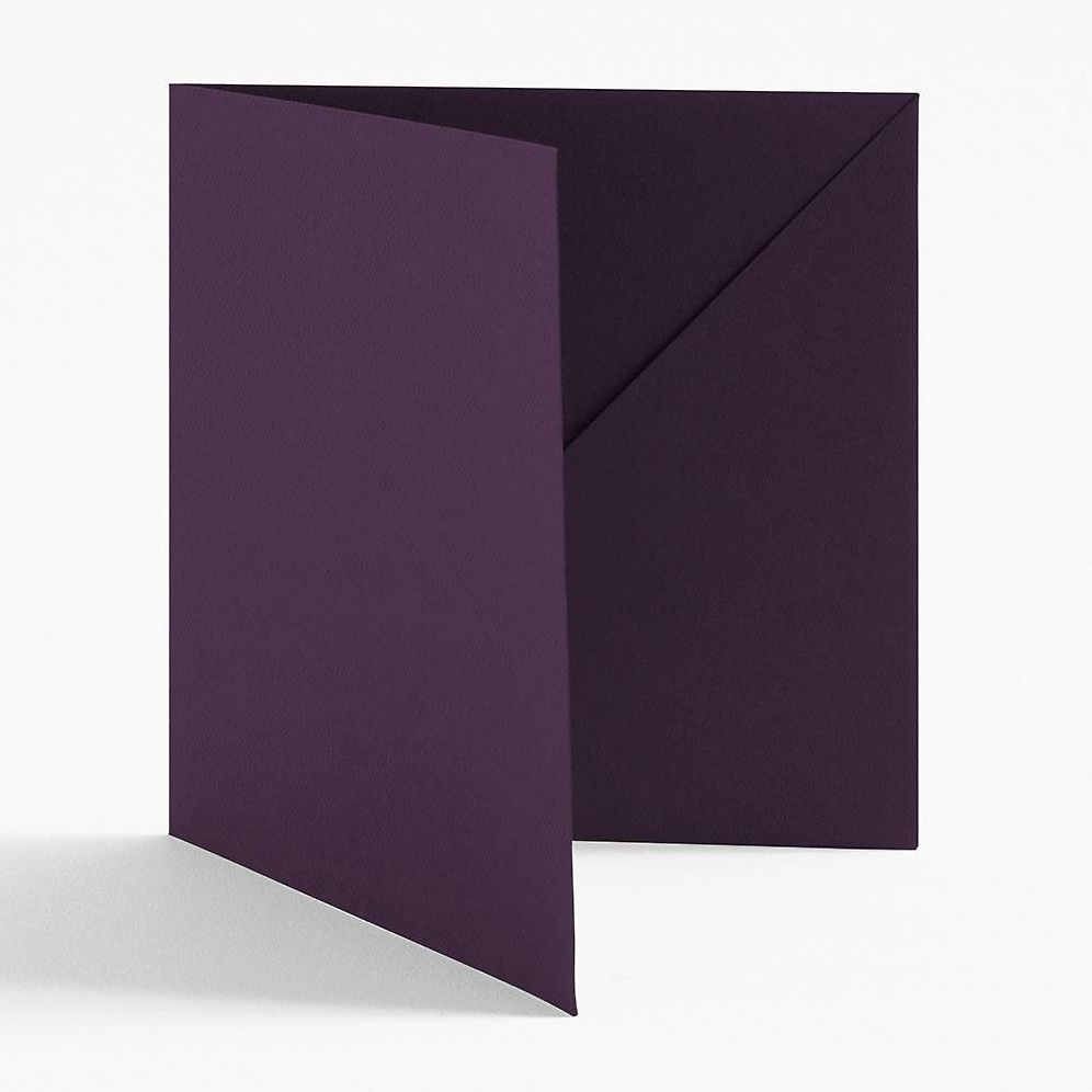 5.5" Square Aubergine Diagonal Folders