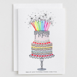 619436162.png Specialty Glitter Wishes Come True Birthday Card