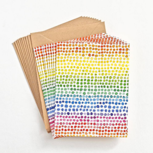 619436924.png Rainbow Watercolor Dots Stationery Set