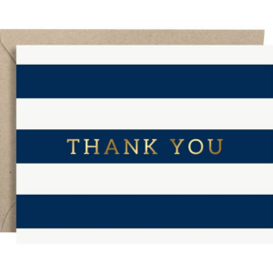 619438381.png Navy Stripe & Gold Foil Thank You Card Set