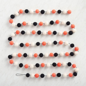 Halloween Felt Pom Pom Garland