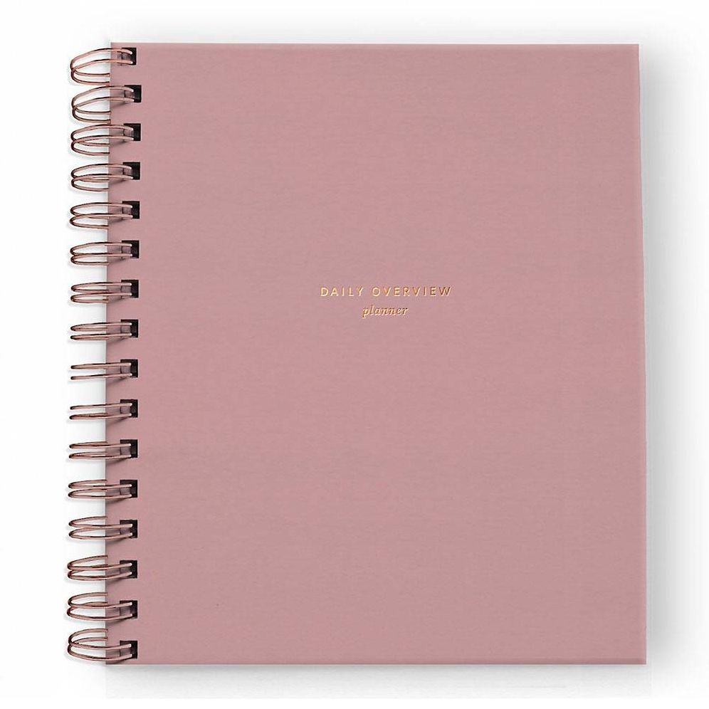 Dusty Rose Daily Overview Planner