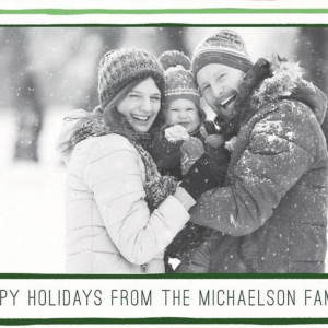 Holiday Stripes Horizontal Photo Card