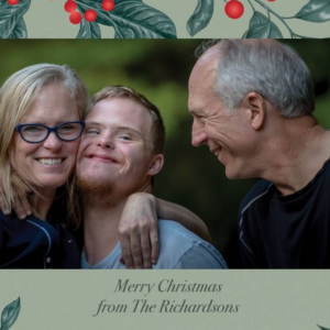 Christmas Botanical Border Postcard