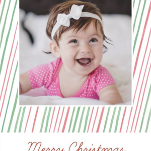 Holiday Stripes Photo Card