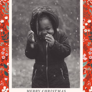 Holiday Primrose Vertical Photo Card