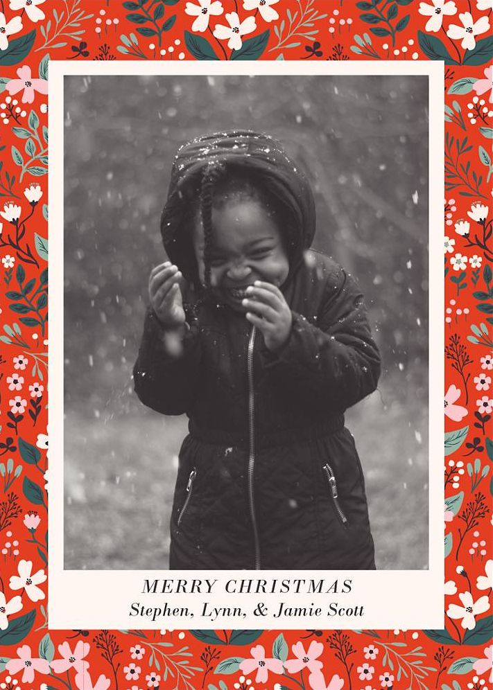 Holiday Primrose Vertical Photo Card