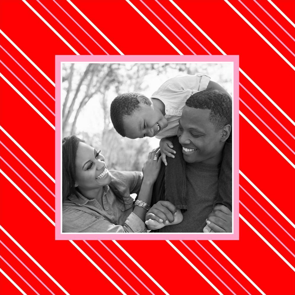 Peppermint Stripe Photo Card