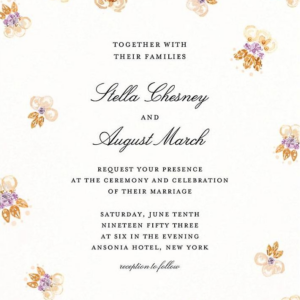 Petal Cascade Wedding Invitation