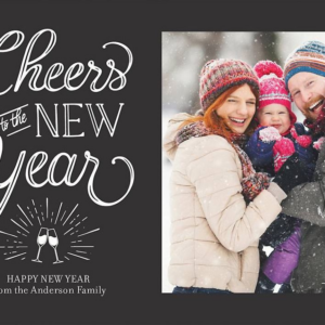 Cheers New Year Photo Card