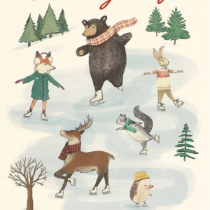 619445397.png Skating Critters Holiday Card