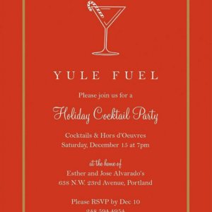 Yule Fuel Foil Party Invitation