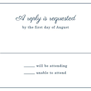 Delicate Border Response Card