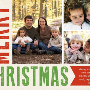 619445587.png Merry Christmas Poster Multi-Photo Card
