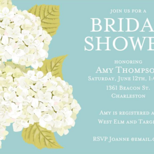 Hydrangea Bridal Shower Invitation