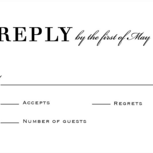 Chandelier Wedding Response Card