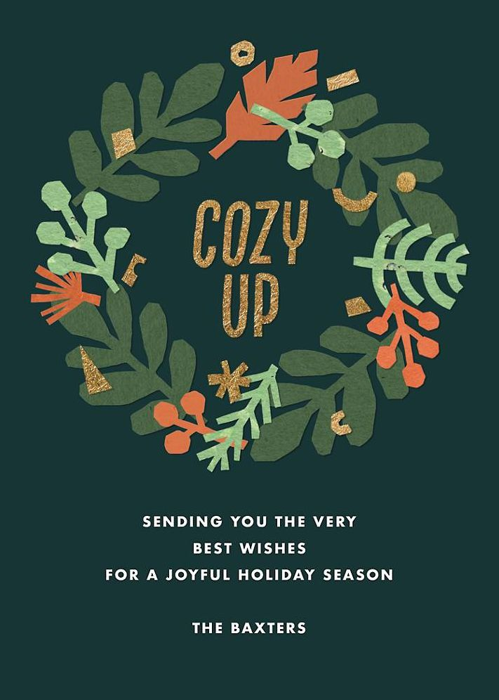 Eucylyptus Wreath Holiday Photo Card