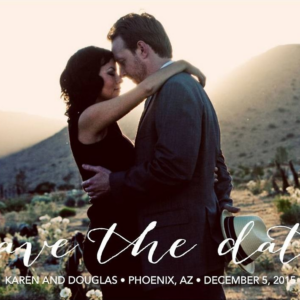 Bombshell Photo Save the Date Card