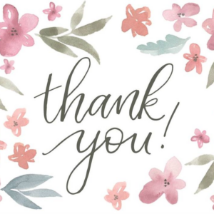 Watercolor Floral Baby Thank You Notes