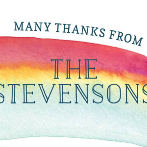 Watercolor Rainbow Baby Thank You Notes