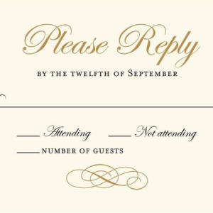 Beaded Border Wedding Response Card