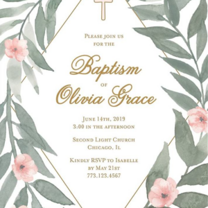 619445769.png Greenery Blossoms Baptism Invitation