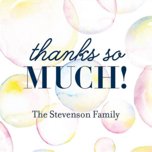 Bubbles Baby Thank You Notes