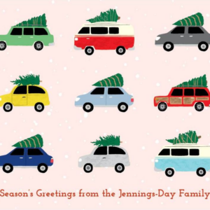 Cars with Trees Holiday Card