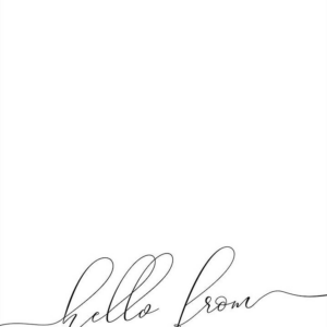Signature Hello From Stationery