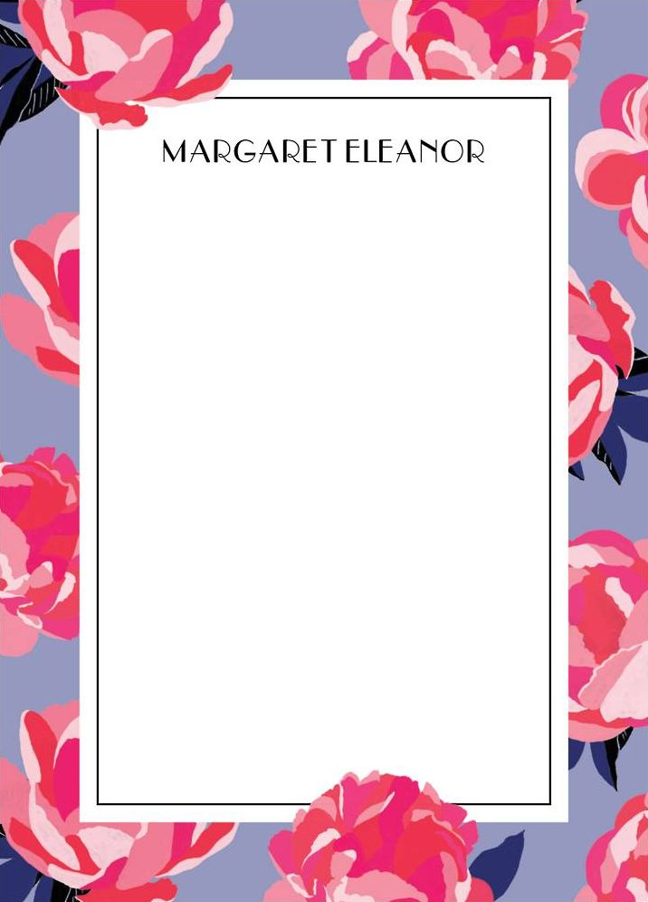 Peonies Stationery