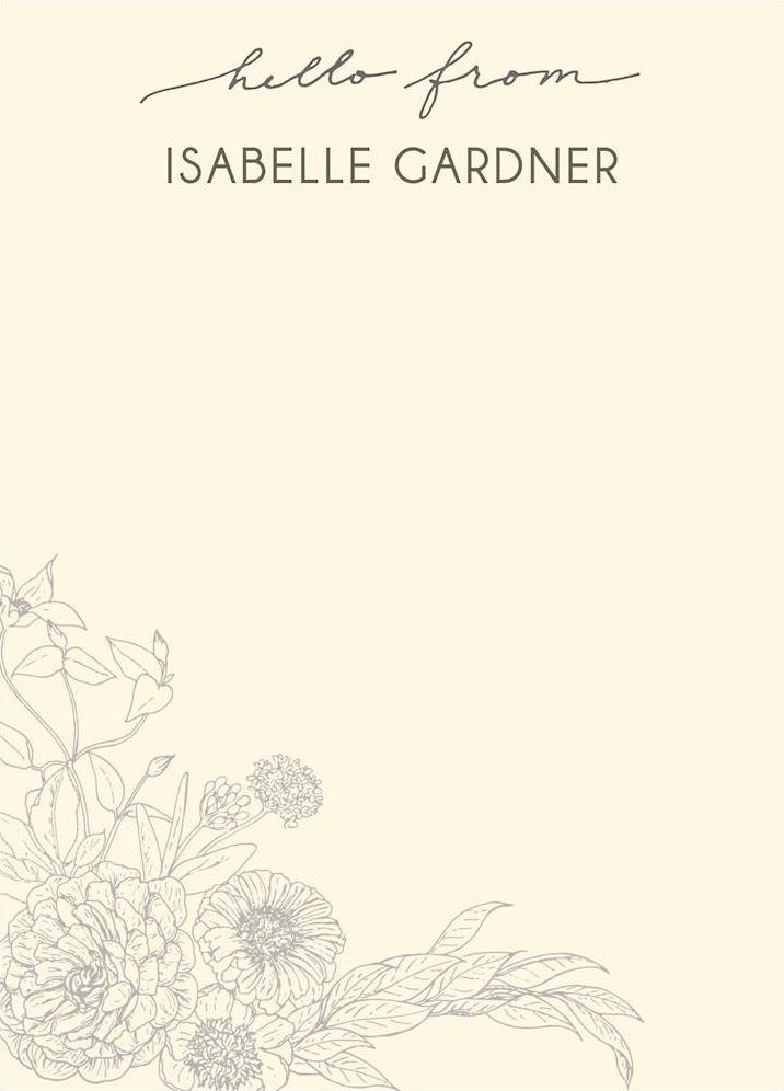 Linework Floral Stationery