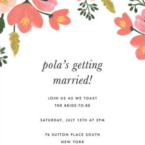 Pastel Petals Bridal Shower Invitation