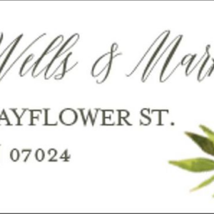 Green Garland Return Address Label