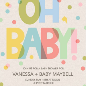 Oh Baby Shower Invitation