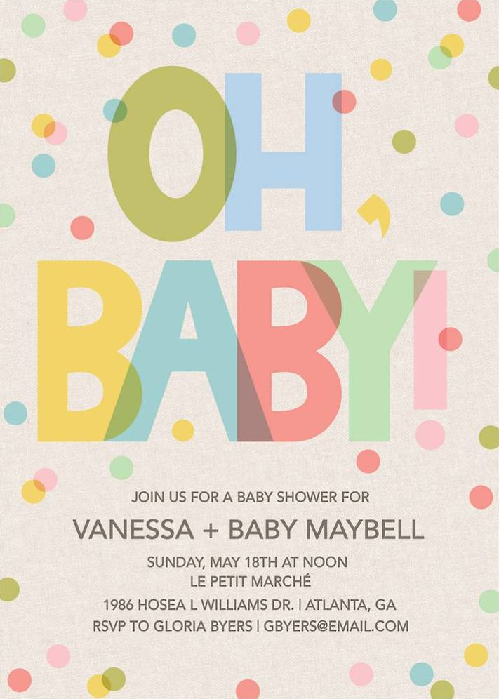 Oh Baby Shower Invitation