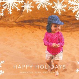 Silhouette Snowflakes Photo Card