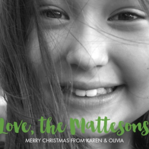 Bonjour Love Holiday Photo Card