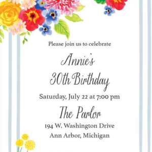 619446413.png Floral Stripe Birthday Party Invitation