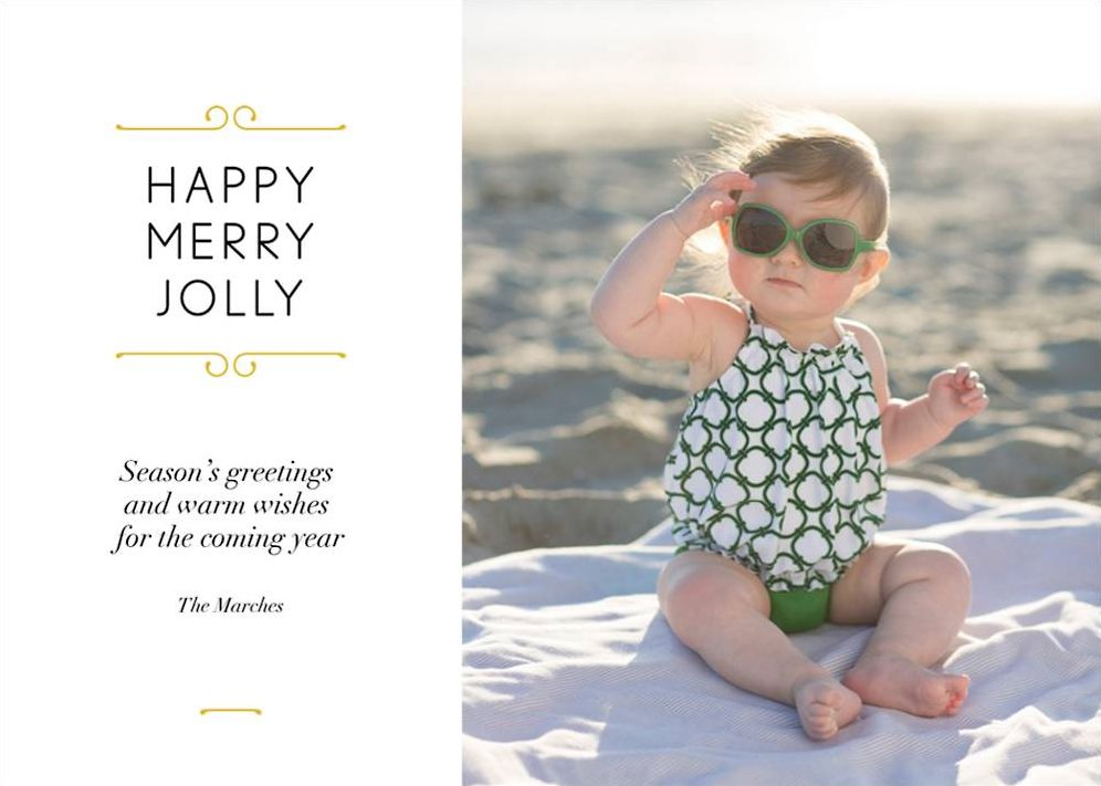 Merry Scrollwork Photo Card