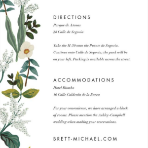 Meadow Garland Information Card
