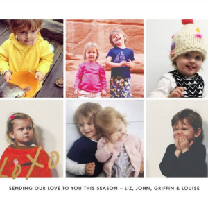 With Hugs and Kisses Foil Multi-Photo Card